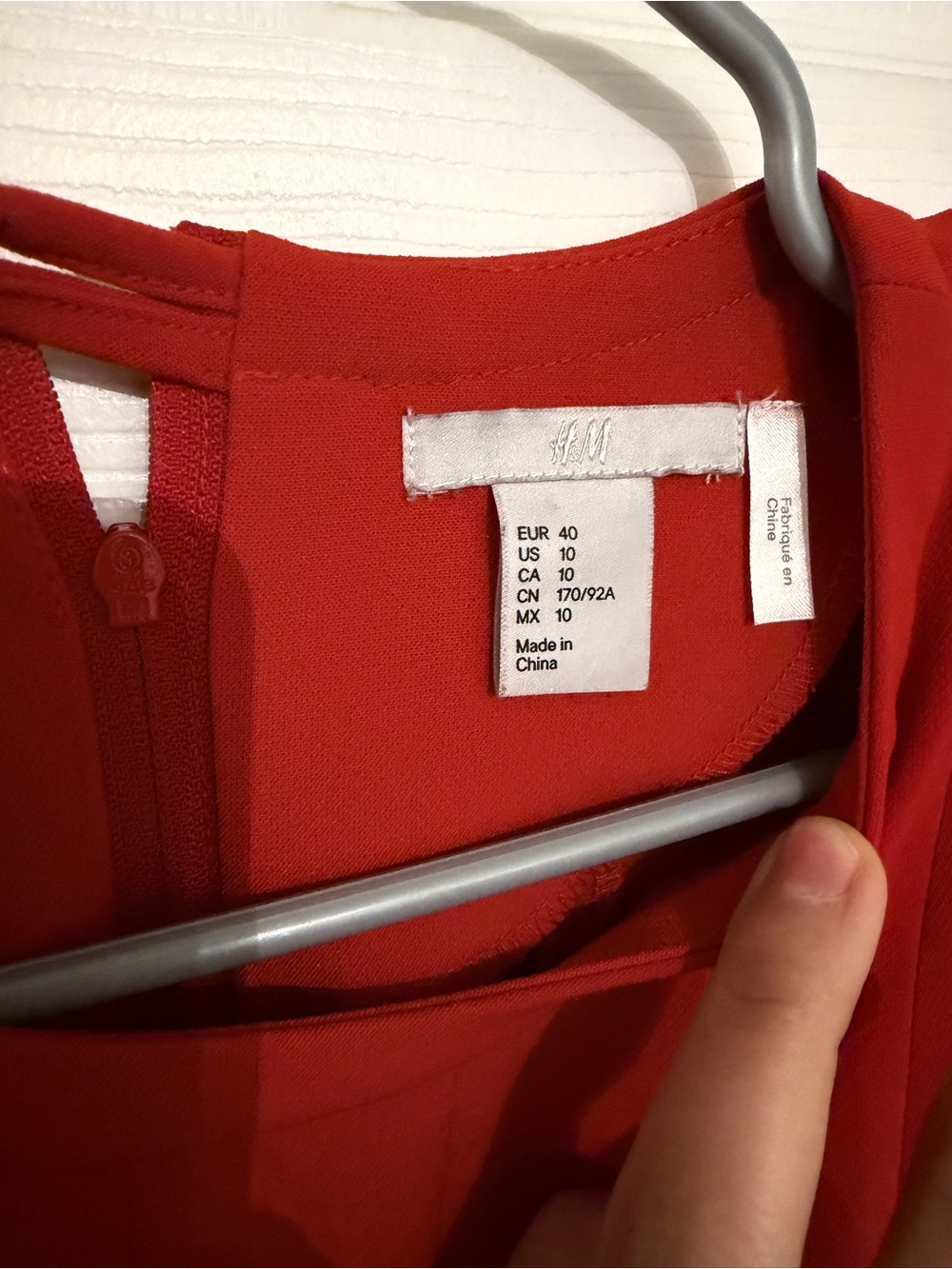 H&M Sleeveless Pleated Fit-and-Flare Dress in Red - Picture 4 of 4